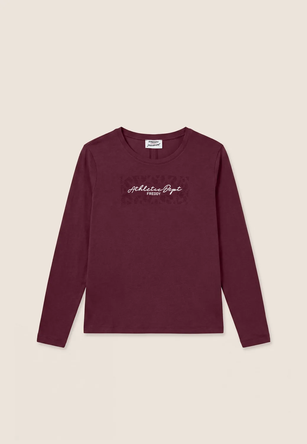 Freddy Langarmshirt Damen Fig mit Schlitz Baumwolle