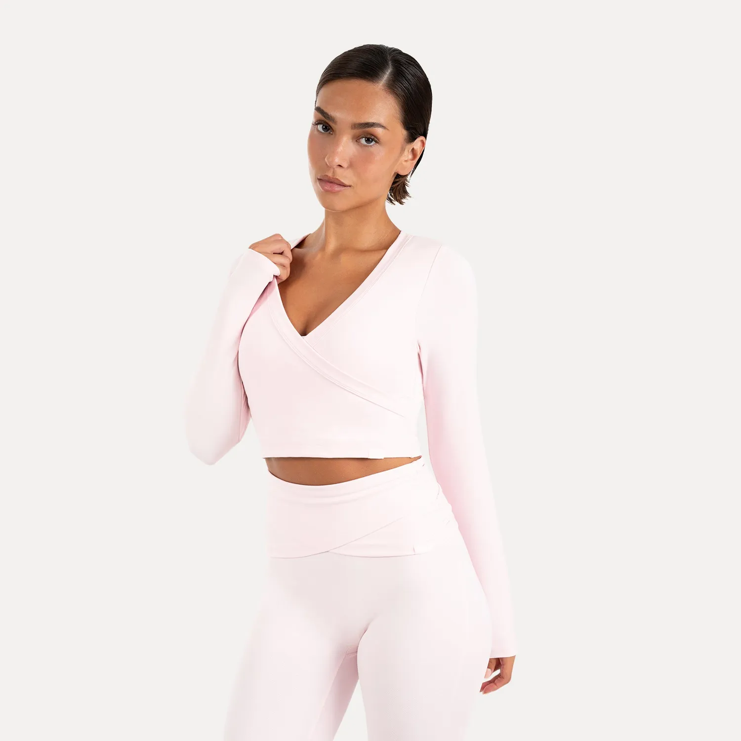 Smilodox Lunara Niora Crop Longsleeve V-Ausschnitt