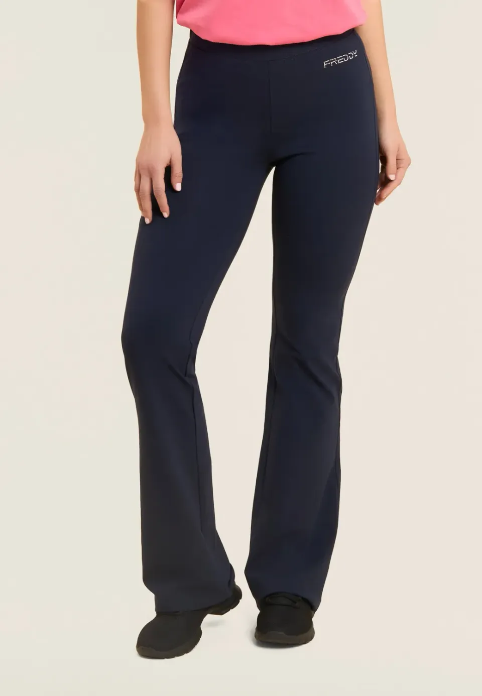 Freddy Leggings Schlag Baumwolle Schwarz Regular Waist