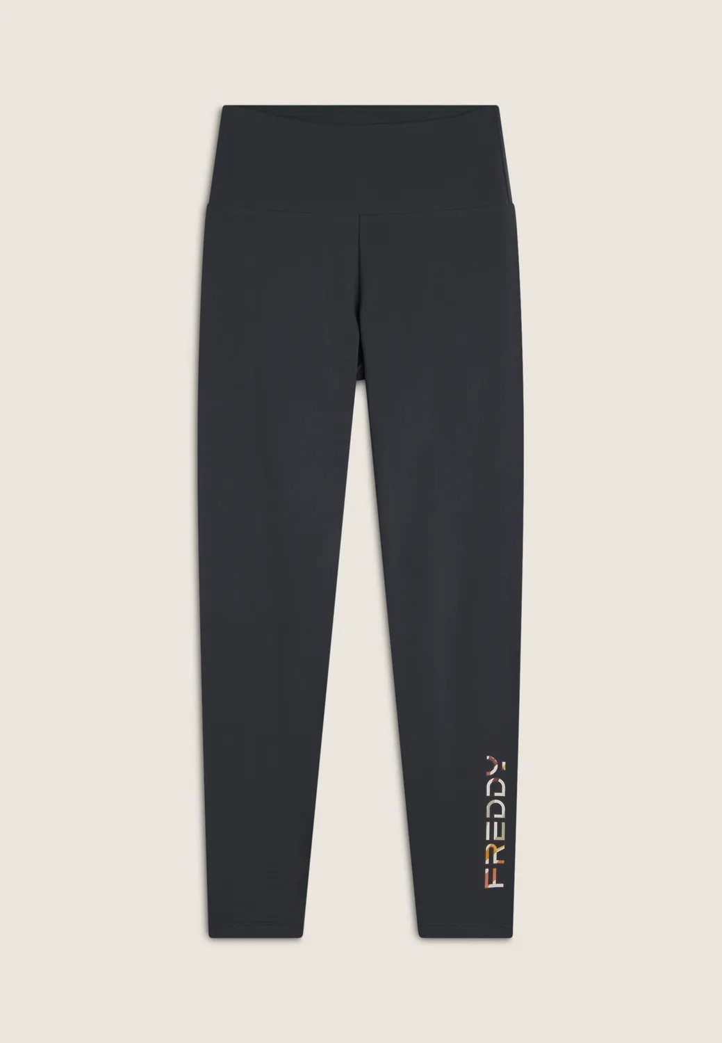 Freddy 7/8 High-Waist Leggings Heavy Jersey Logo schwarz