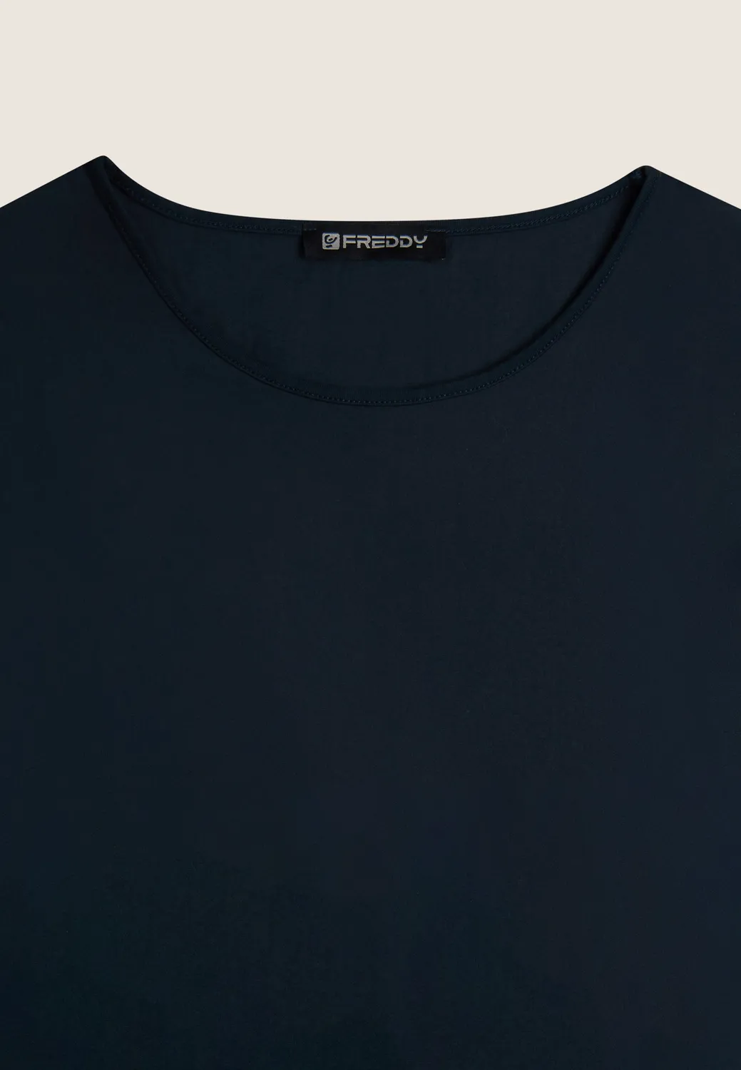 Freddy Regular T-Shirt Damen Baumwolle Dunkelblau
