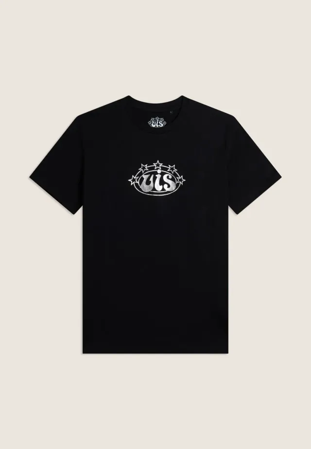 Freddy VIS Box T-Shirt Nero-Silver Baumwolle Logo