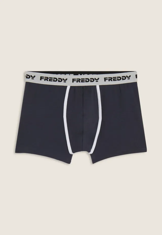 Freddy Boxer Herren Schwarz eng mit Jacquardbund