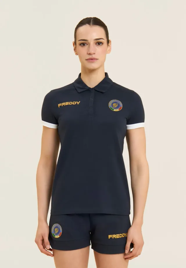 Freddy Italia FGI Polo Damen Dunkelblau Baumwolljersey