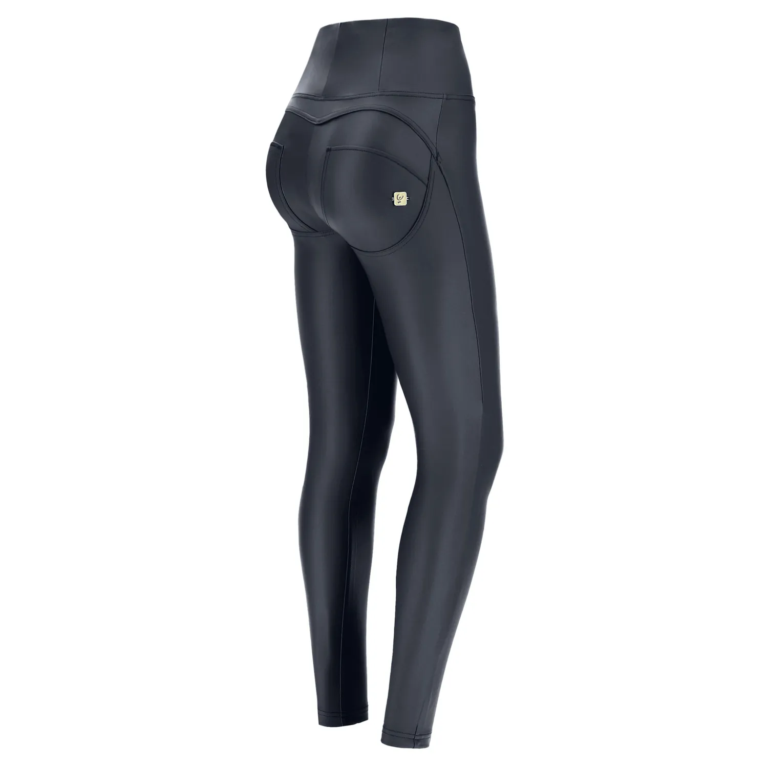 Freddy WR.UP Kunstlederhose Schwarz High Waist Special