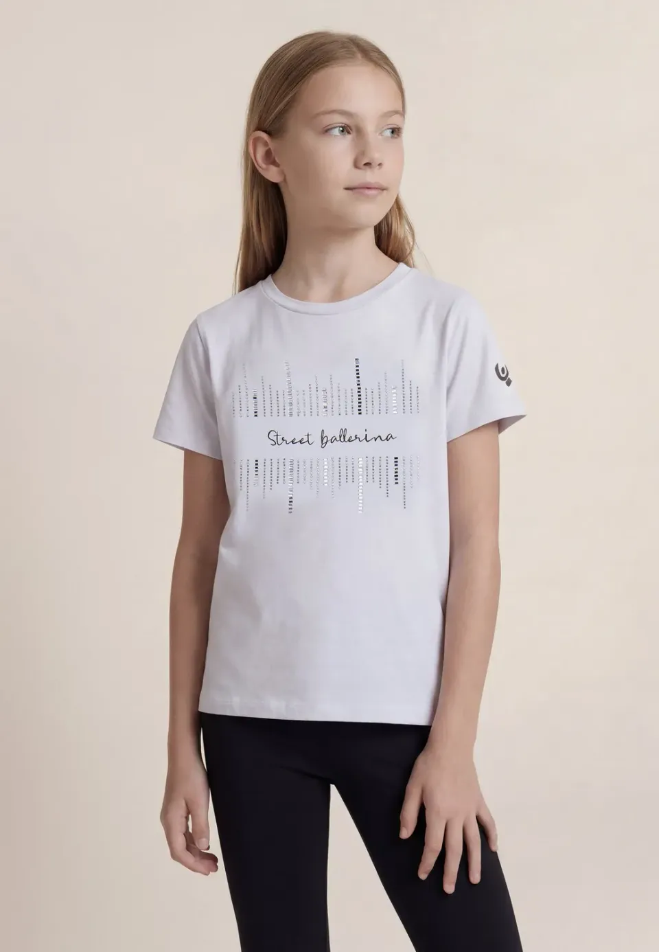 Freddy Street Ballerina T-Shirt Mädchen Nero Strass
