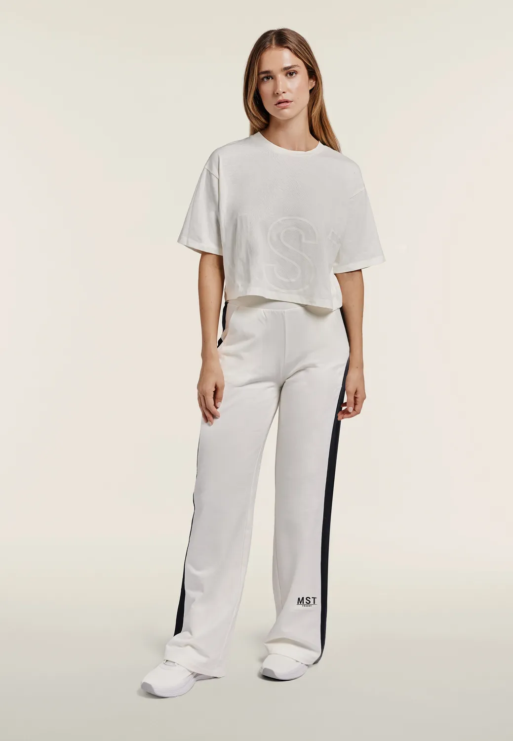 Freddy Cropped T-Shirt Damen Schwarz Print