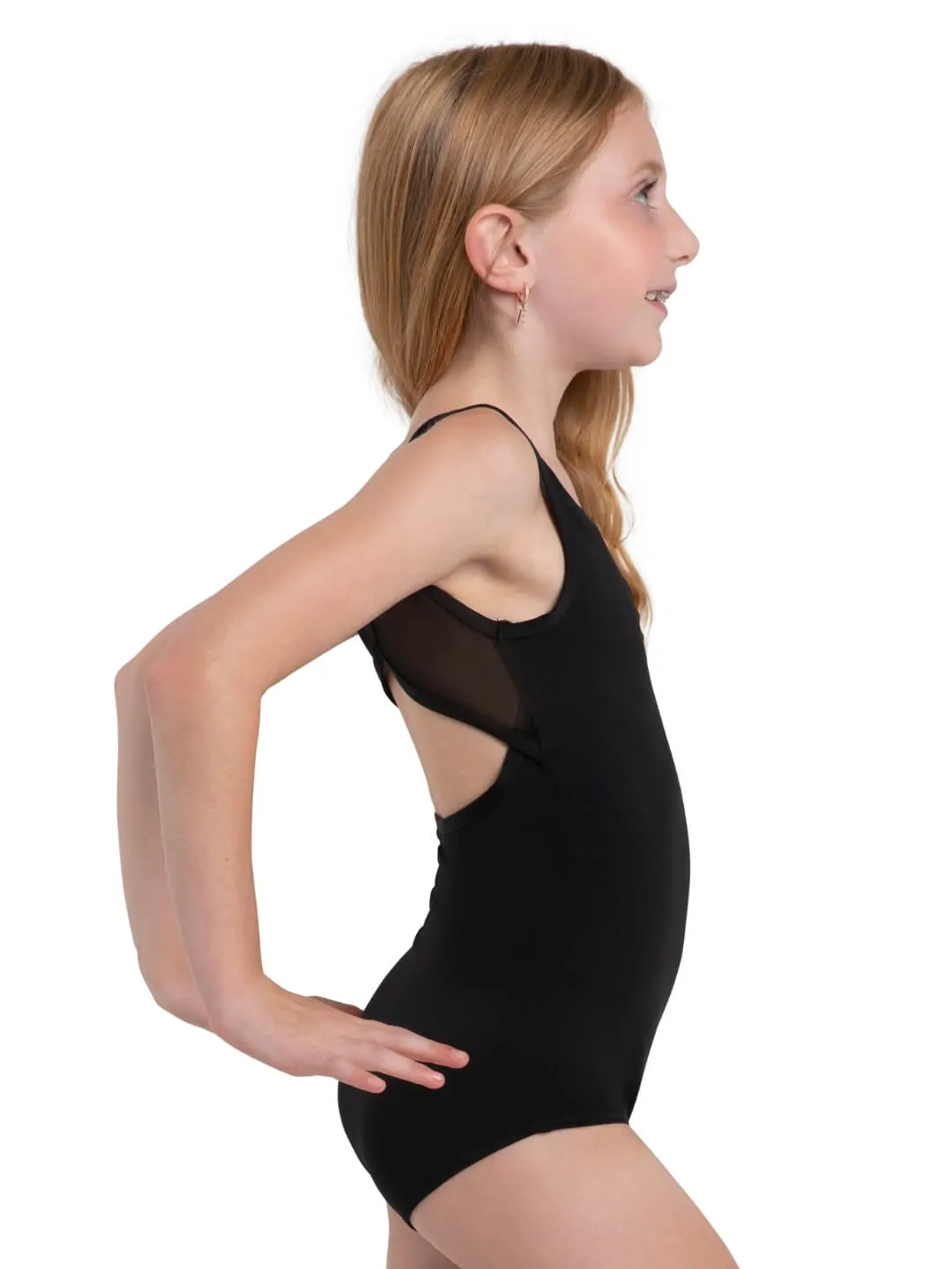 Capezio 12291C Jewel Garden Body Kind Schwarz Mesh