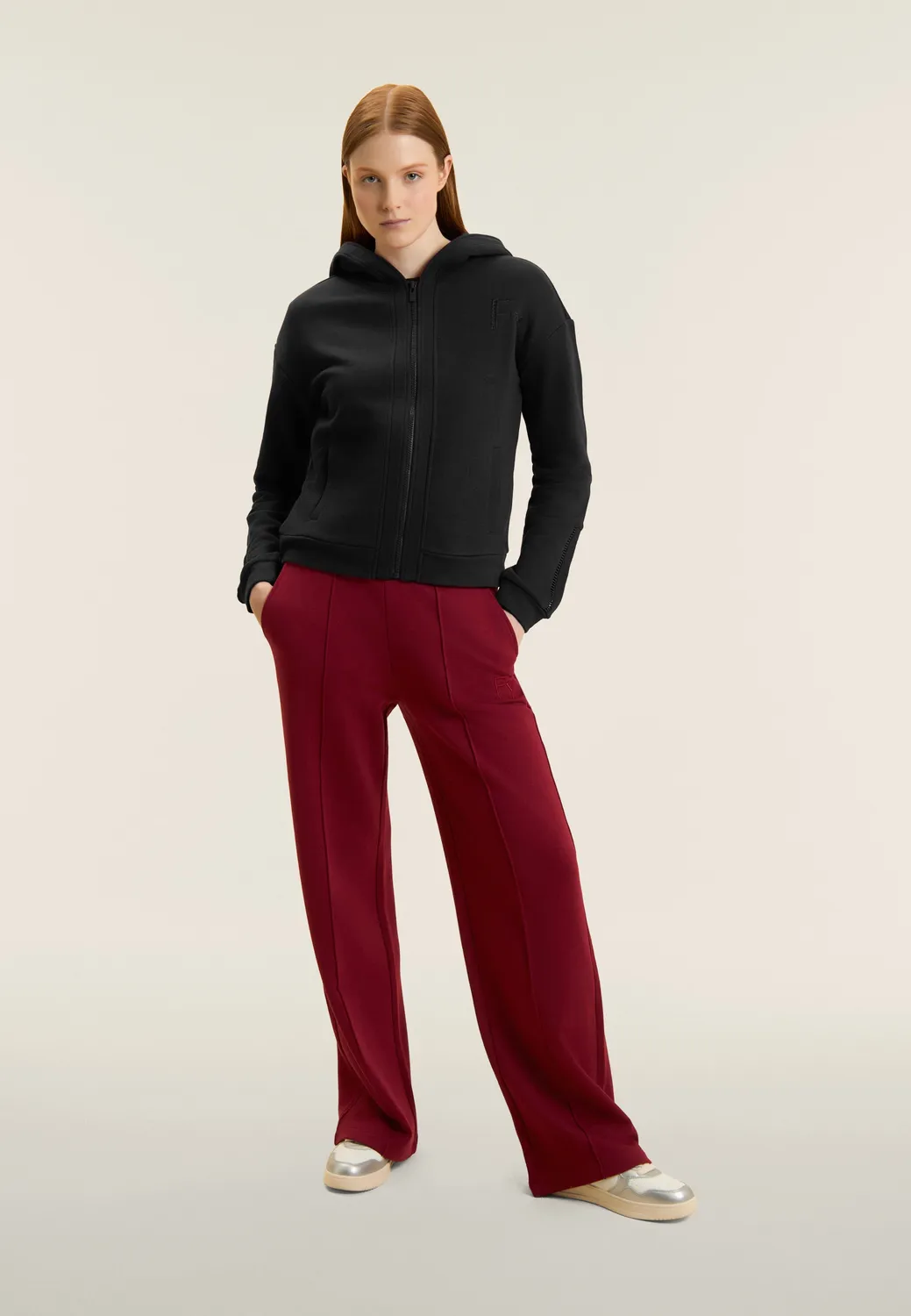 Freddy French Terry Kapuzenjacke Damen Zen Blue