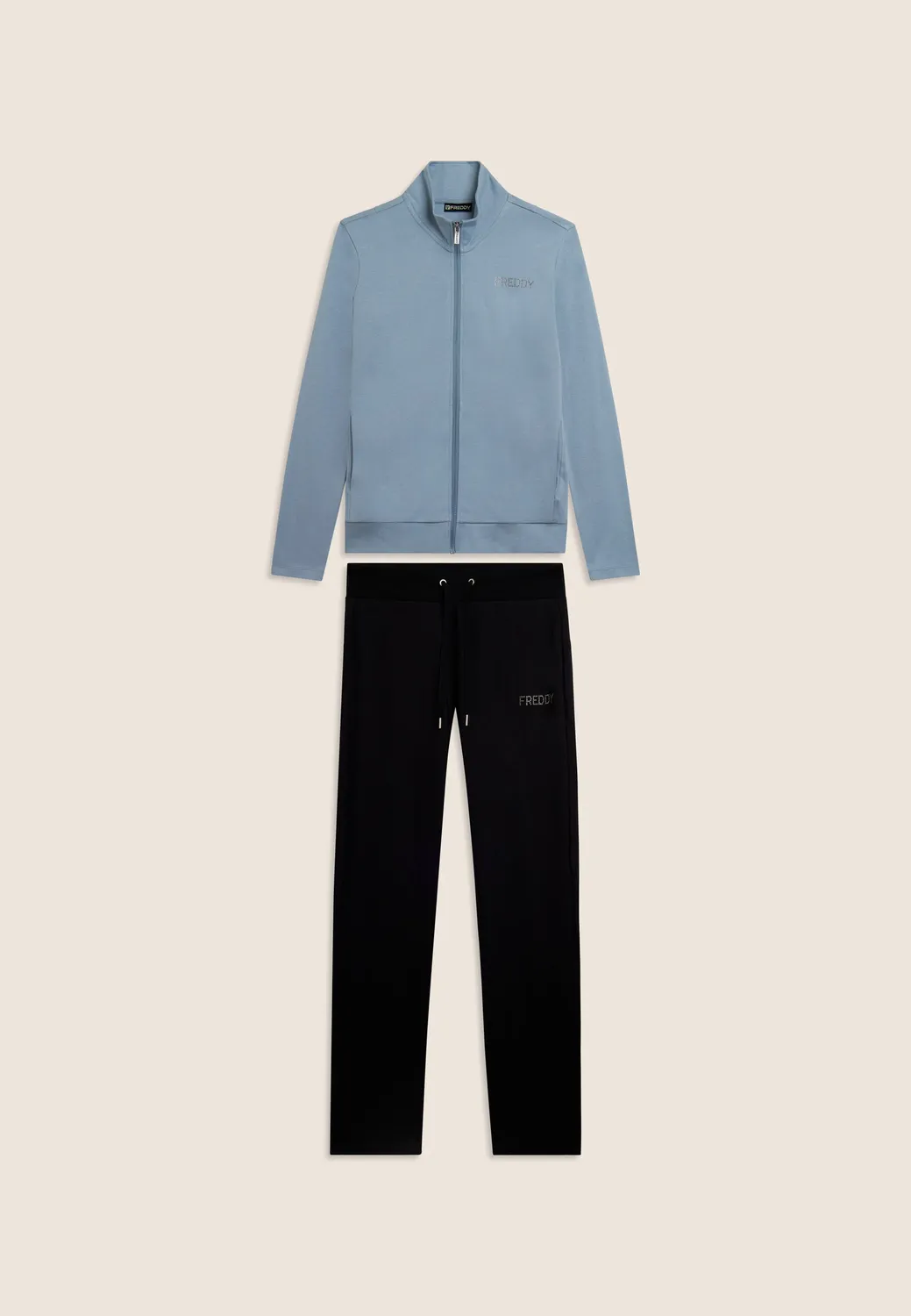 Freddy Trainingsanzug Damen Schwarz Strass