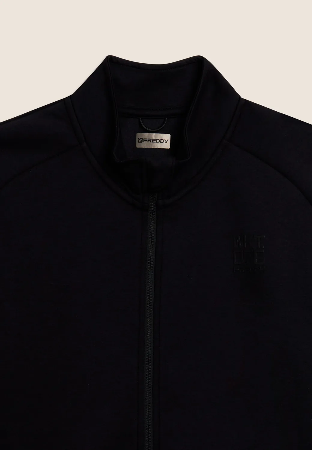 Freddy WKT.076 Sweatjacke mit Stehkragen Hellblau leicht