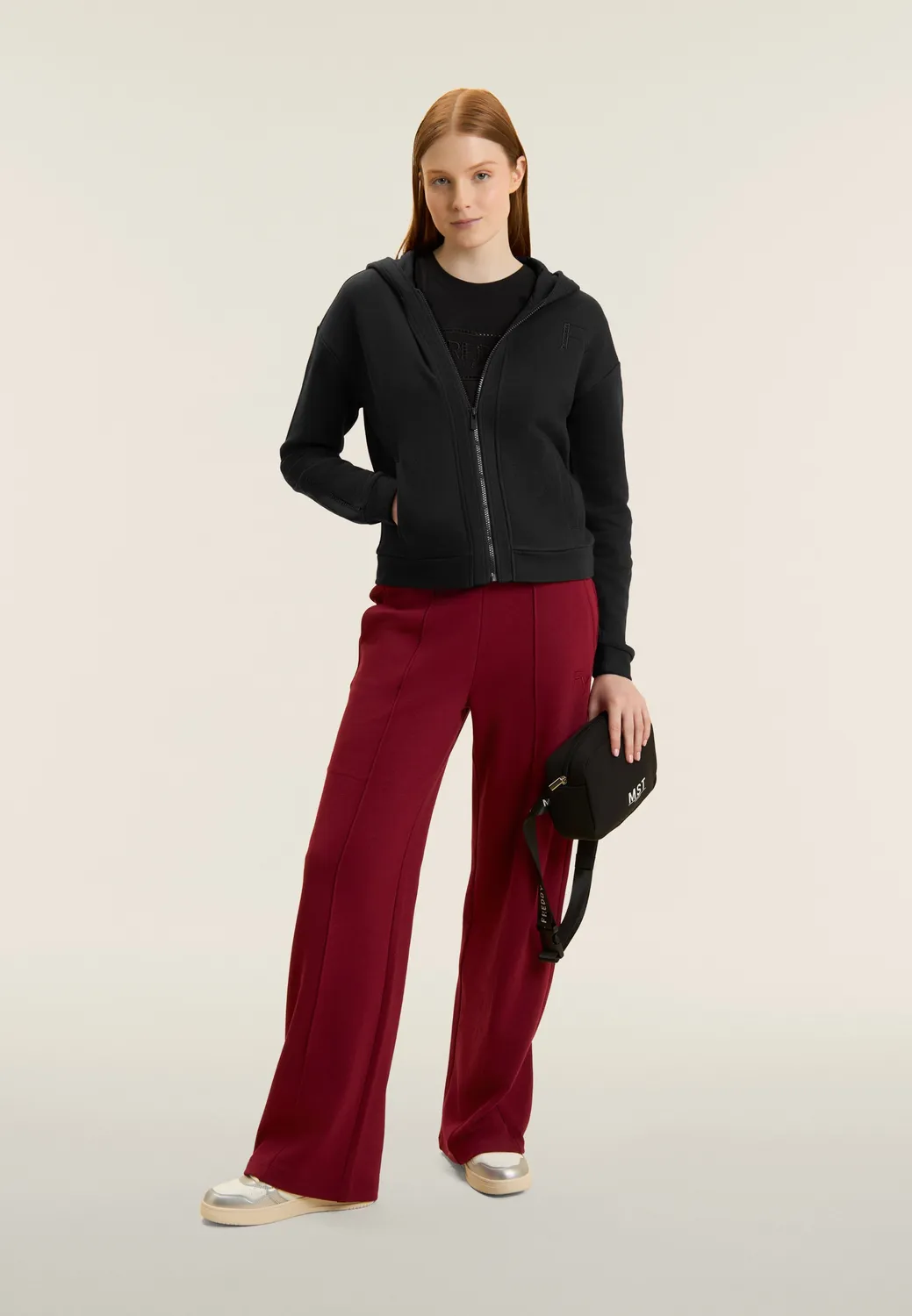 Freddy French Terry Kapuzenjacke Damen Zen Blue