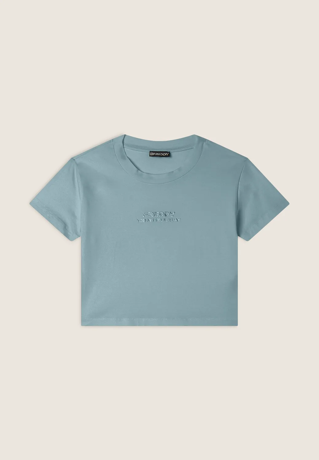 Freddy Cropped T-Shirt anthrazit slim fit