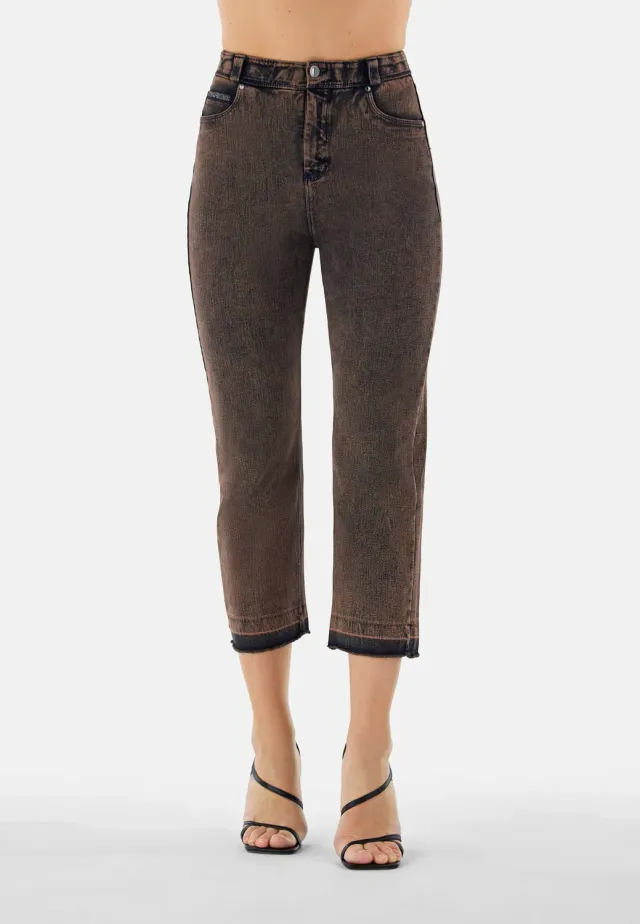 Freddy Black 7/8 Jeans Straight Lunarwashbeige J106B