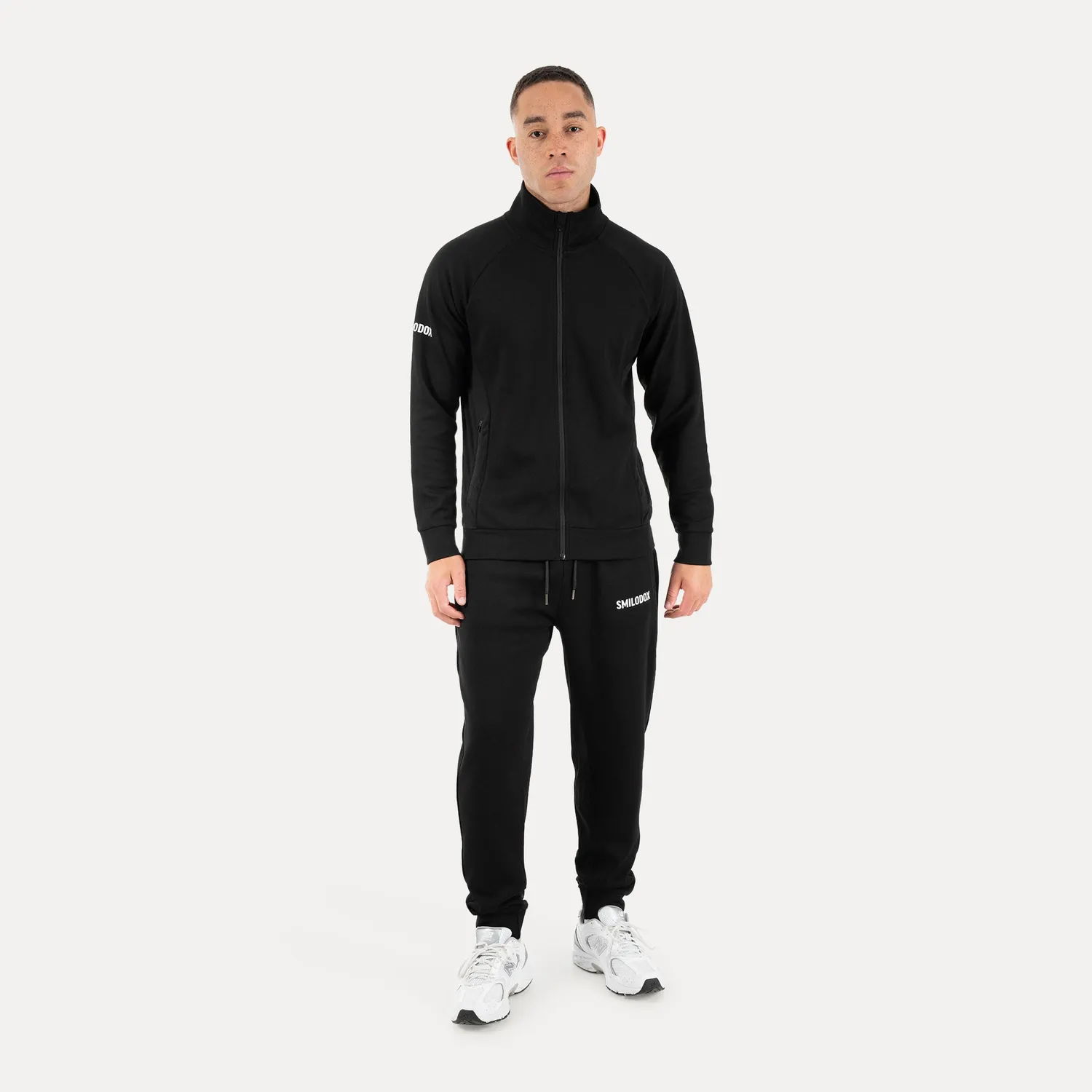 Smilodox Basic Denzo Trainingsjacke Schwarz Herren atmungsaktiv