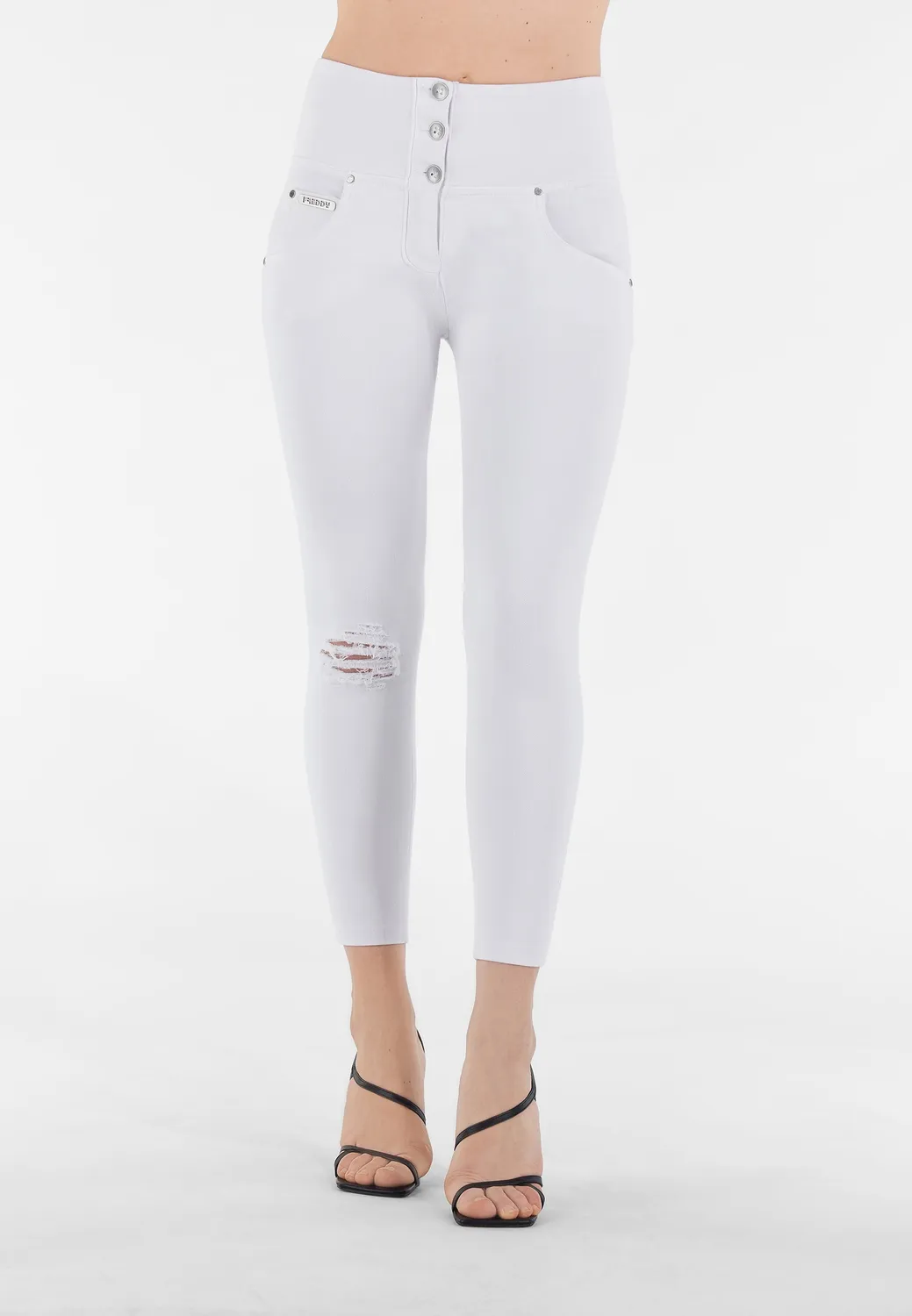 Freddy WR.UP 7/8 Push-up Hose Damen Blue Fog Ripped