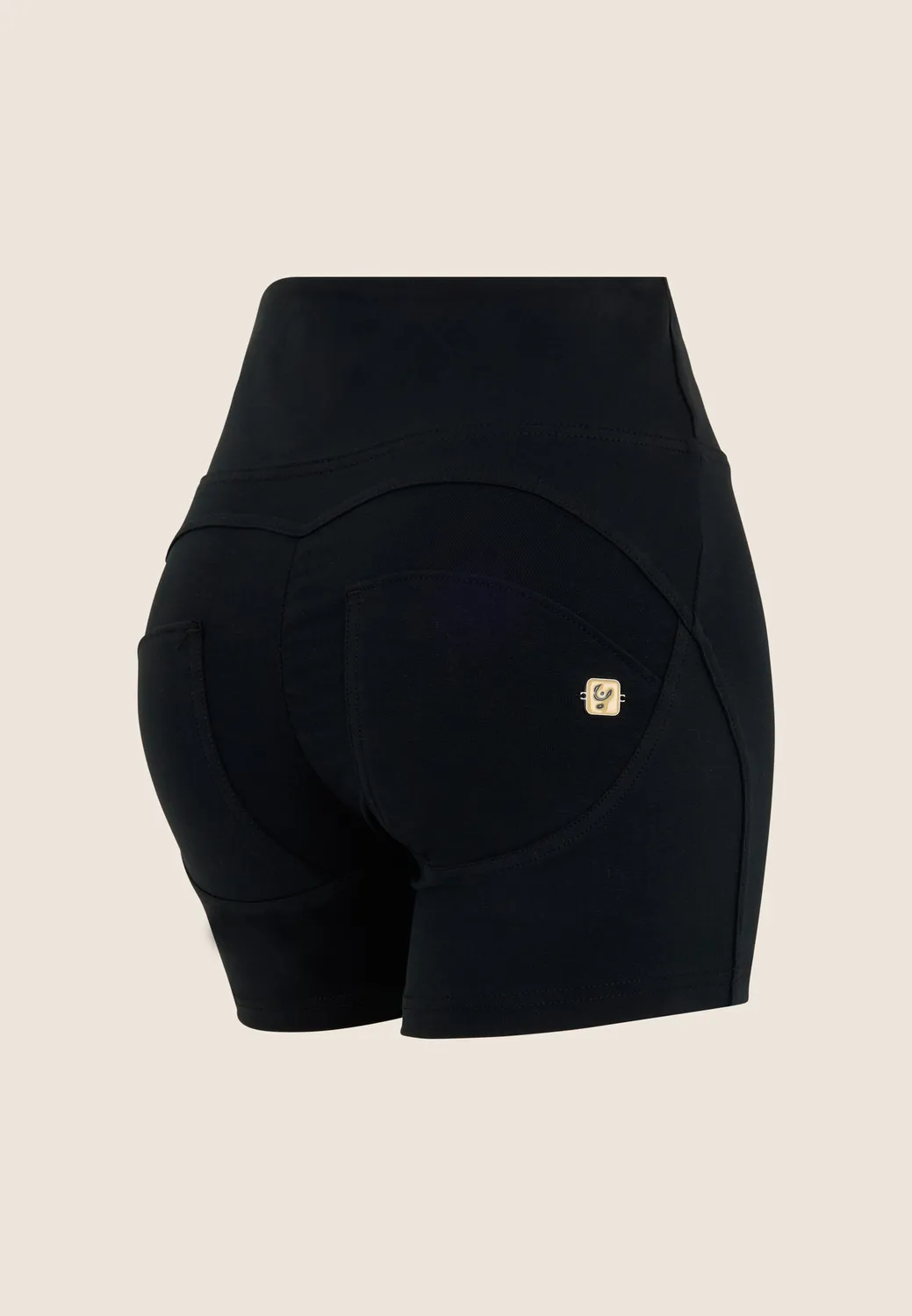 Freddy WR.UP Shorts High Waist Jersey schwarz push-up