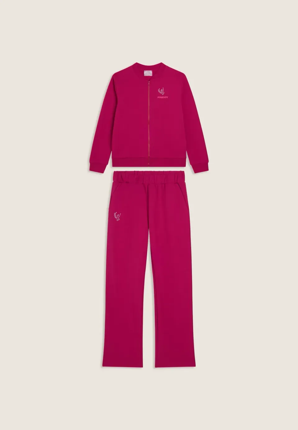 Freddy Zip Trainingsanzug Mädchen French Terry Pink