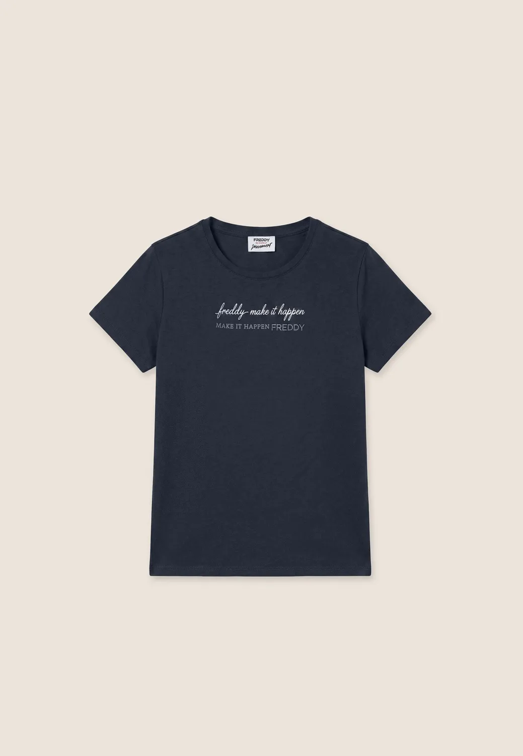 Freddy Make it Happen T-Shirt Damen Weiß Perlen