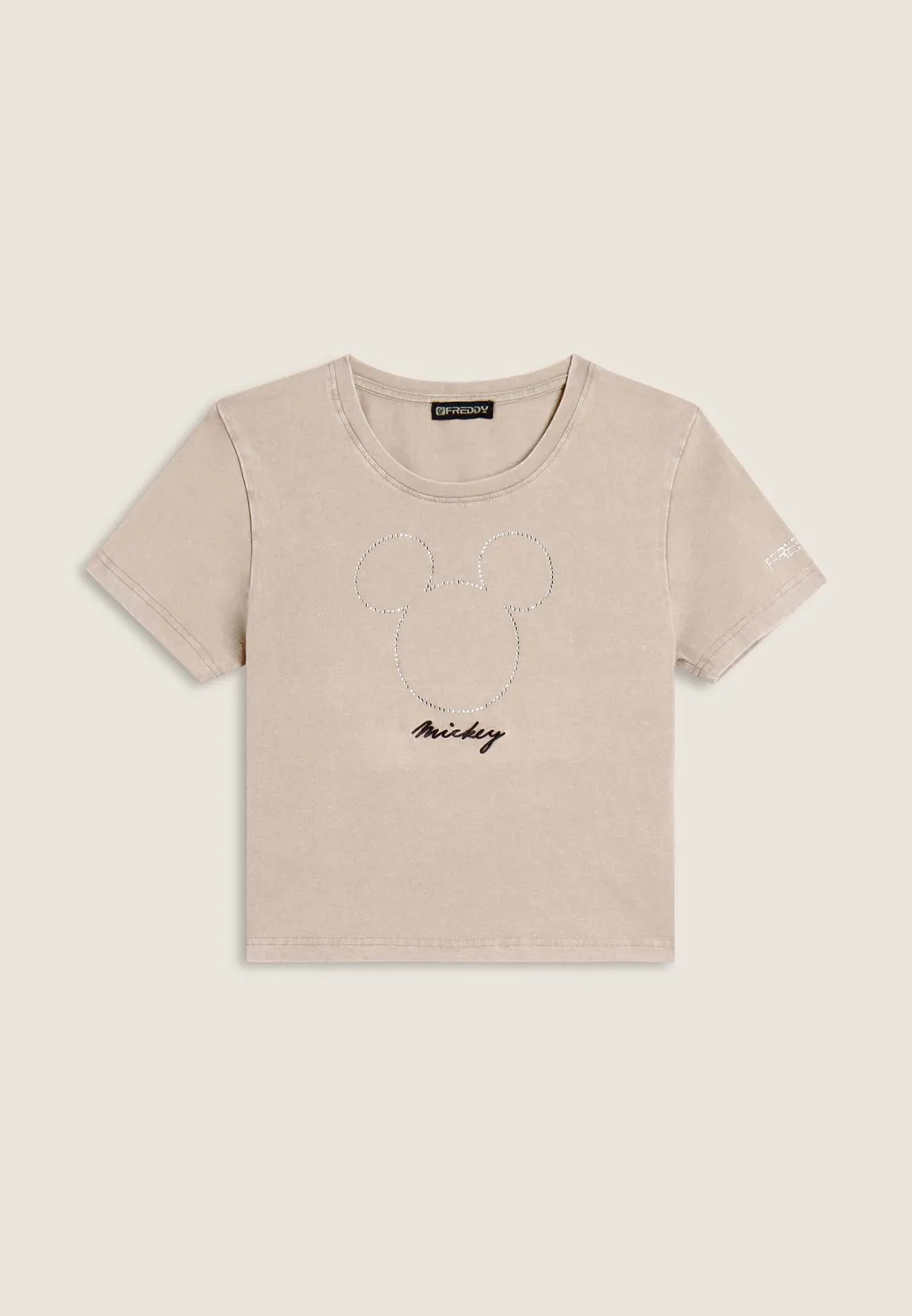 Freddy Mickey Mouse Cropped T-Shirt Strass Bering Sea