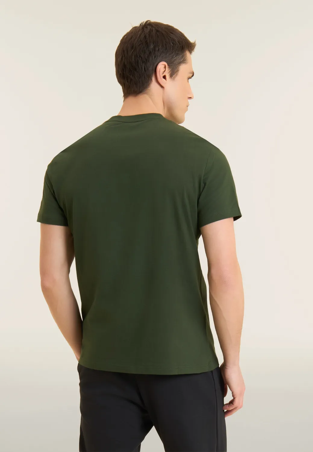 Freddy Herren T-Shirt Baumwolle Schwarz Brustnaht