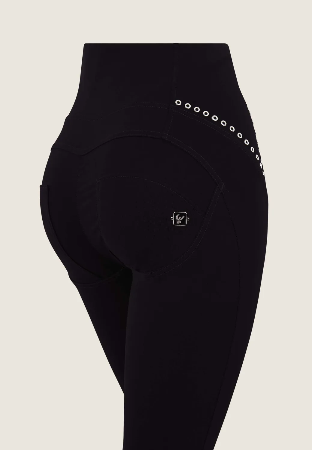 Freddy WR.UP Superskinny 7/8 Hose Schwarz Nieten