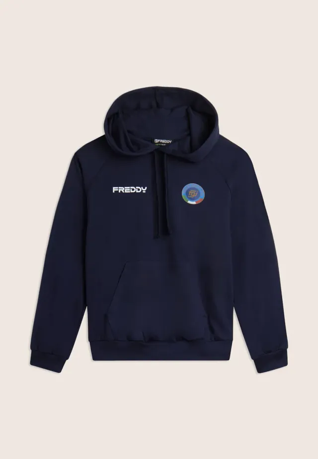 Freddy FGI Unisex Hoodie Kapuzenpullover Blau Maxilogo