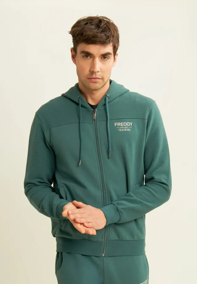 Freddy Camouflage Hoodie Herren Full-Zip Blau