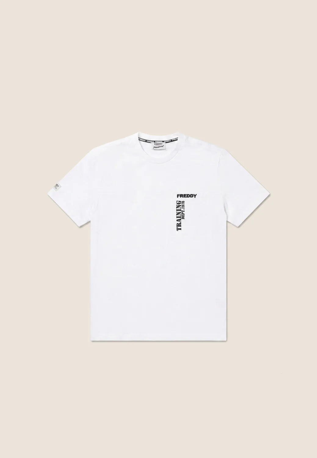 Freddy T-Shirt Herren Baumwolle Schwarz Stickerei