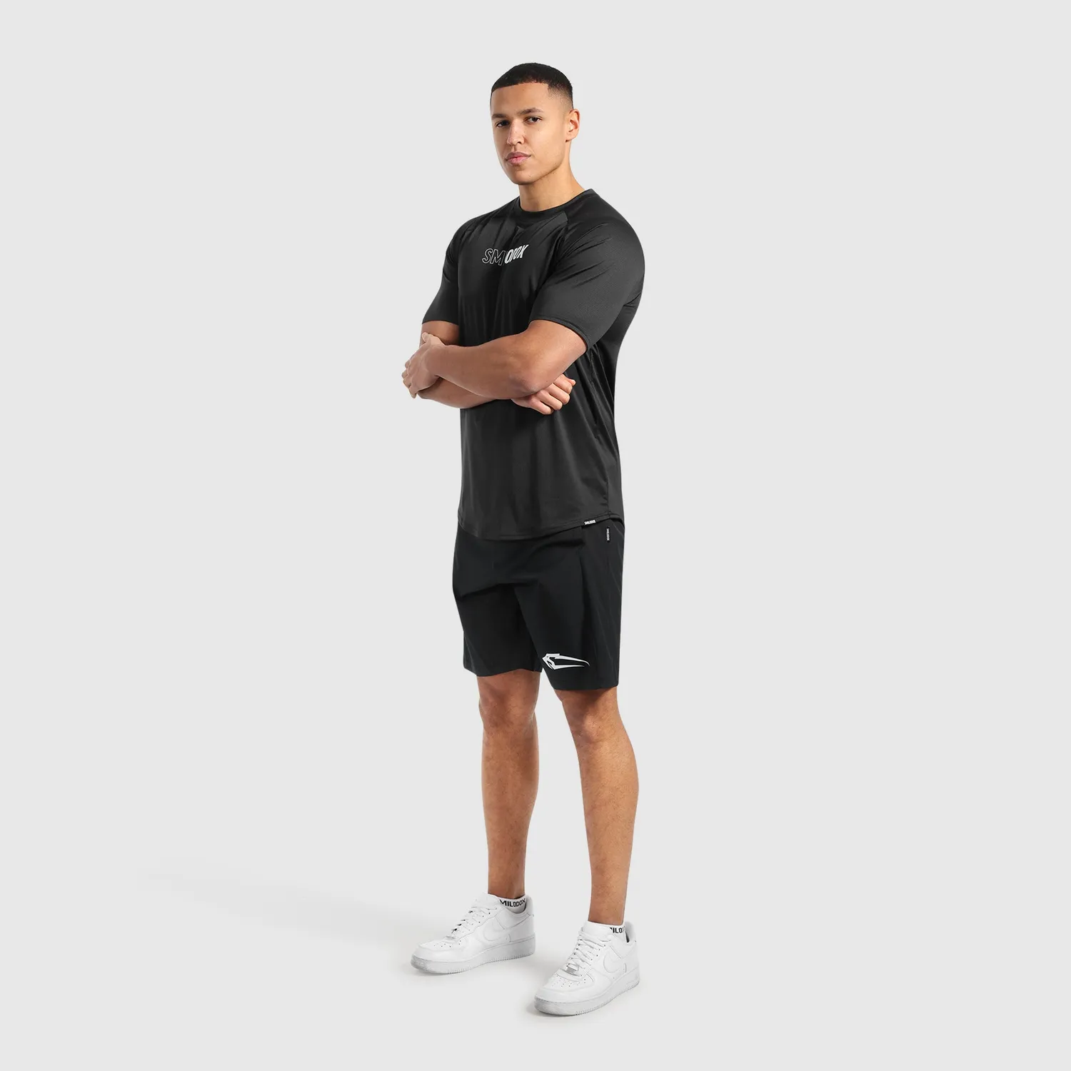 Smilodox Lunara Powerfit Pro T-Shirt Schwarz Raglan
