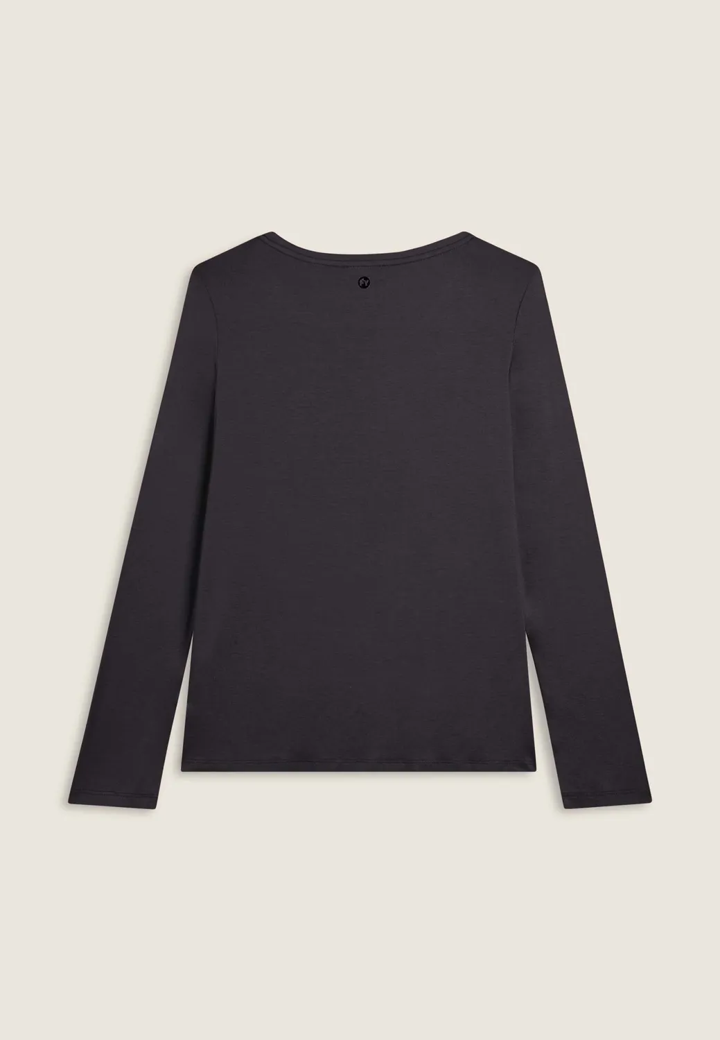Freddy Langarmshirt Damen Schwarz Strasslogo
