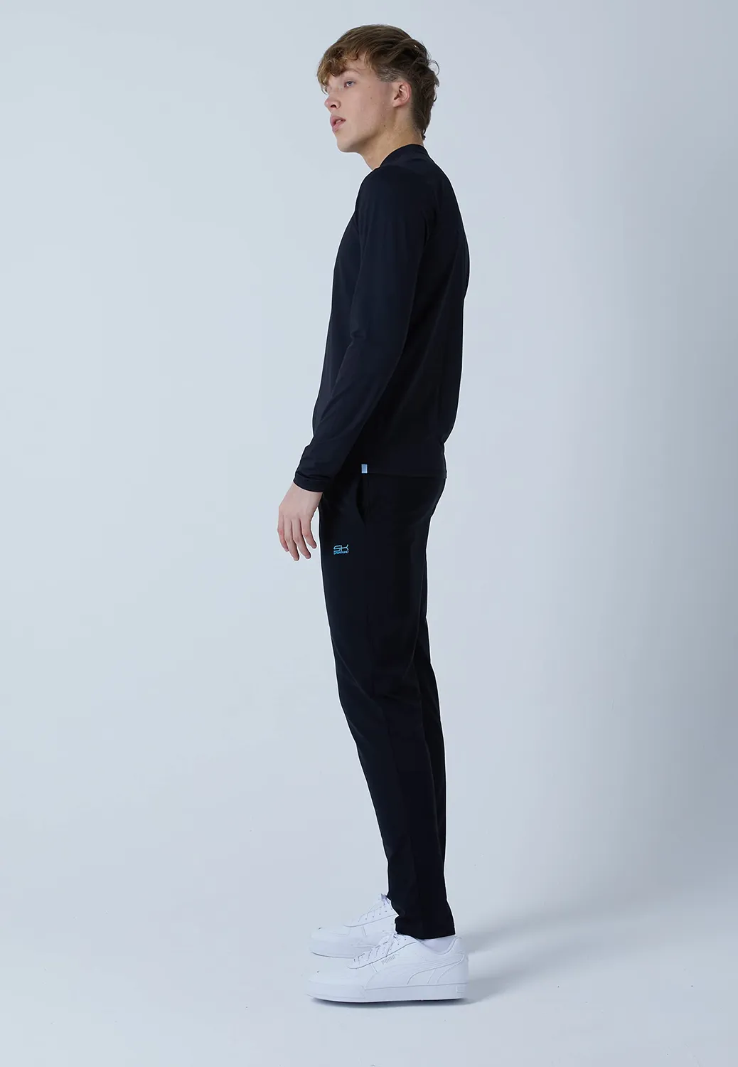 SPORTKIND Trainingshose Reiverschluss schwarz 158 slim