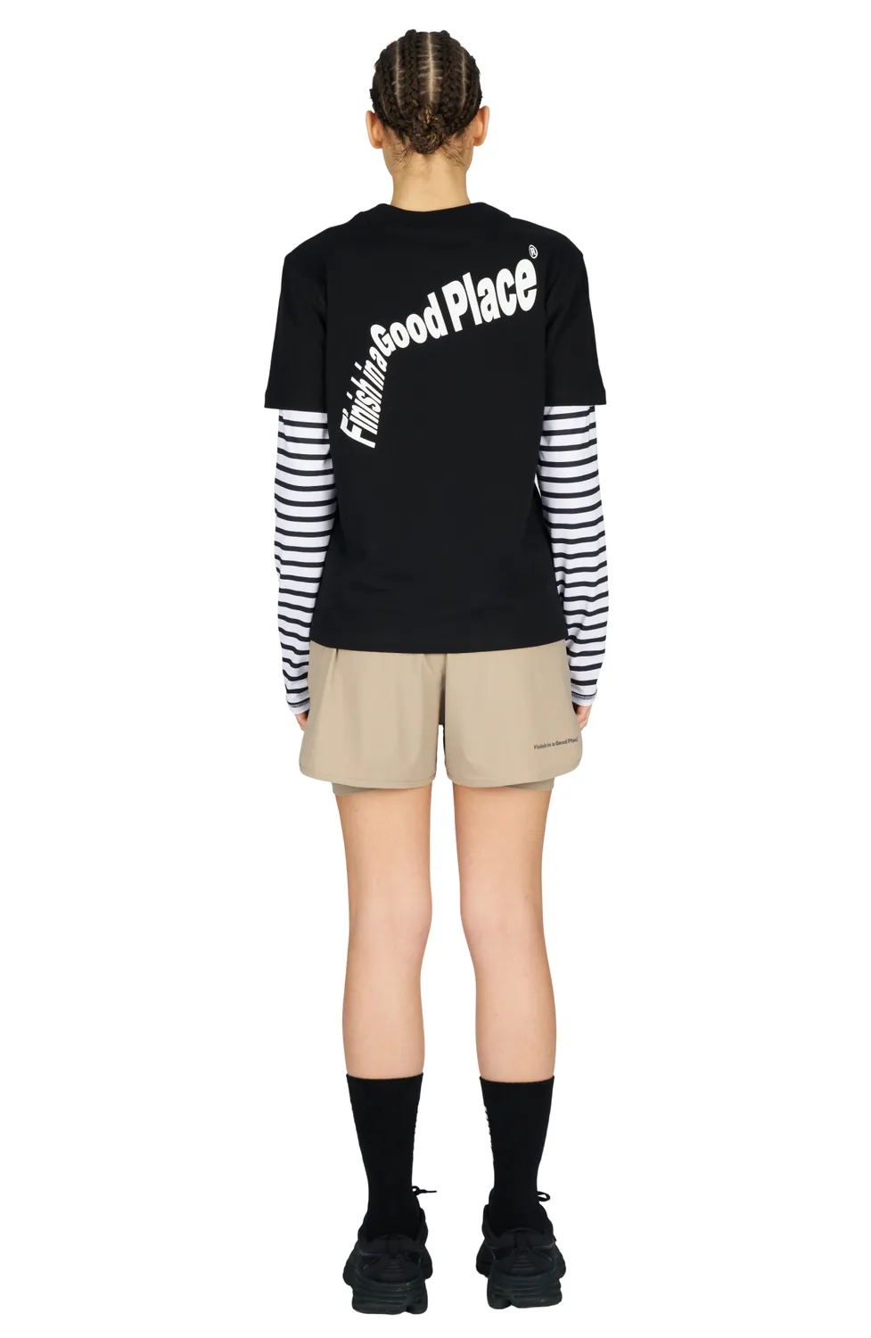 UNNA Skewed Tee W T-Shirt Damen Schwarz Bio-Baumwolle