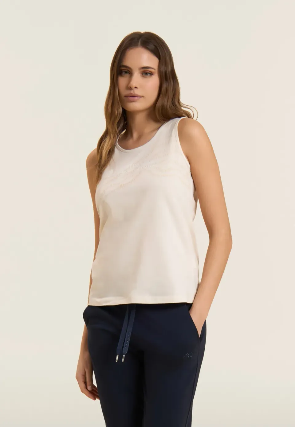Freddy Training Cut-Out Tank Top Baumwolle Dark Sapphire
