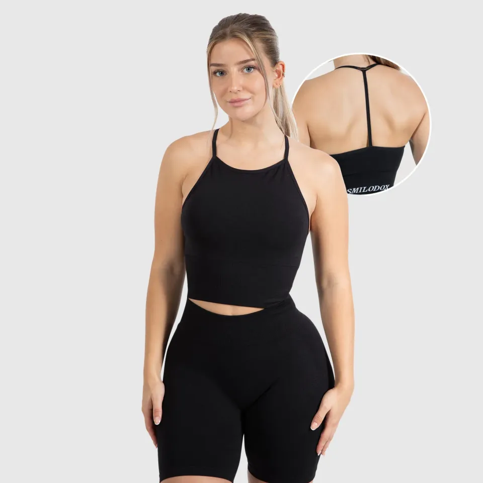 Smilodox Lunara Maria Solid Top Schwarz Lang