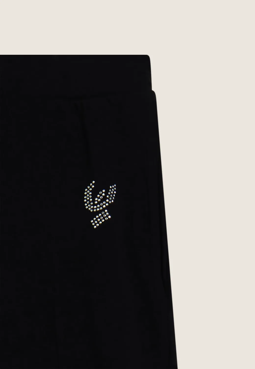 Freddy Flare-Leggings Mädchen schwarz mit Strass
