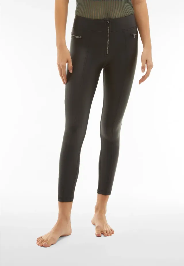Freddy WR.UP Superskinny Kunstleder-Hose Lily White Matt