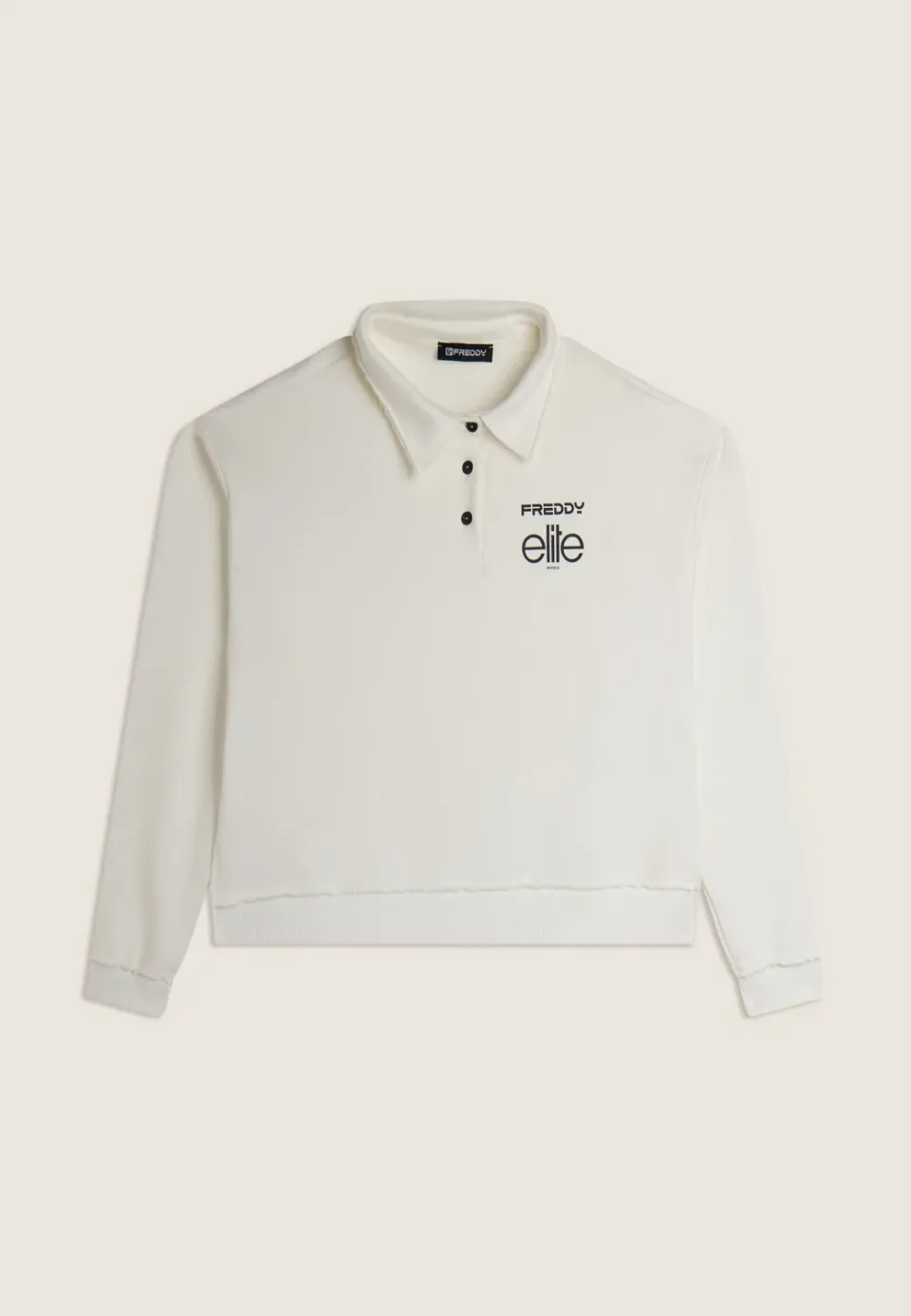 Freddy x ELITE Cropped Sweatshirt Polo grau Baumwolle