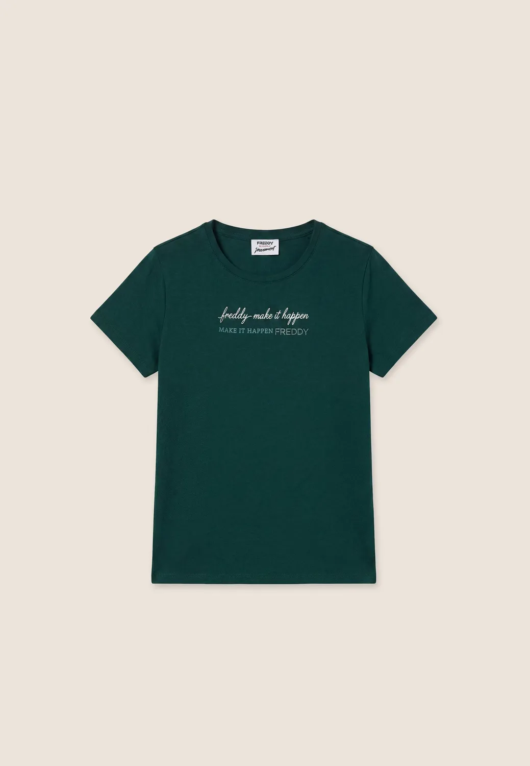 Freddy Make it Happen T-Shirt Damen Weiß Perlen