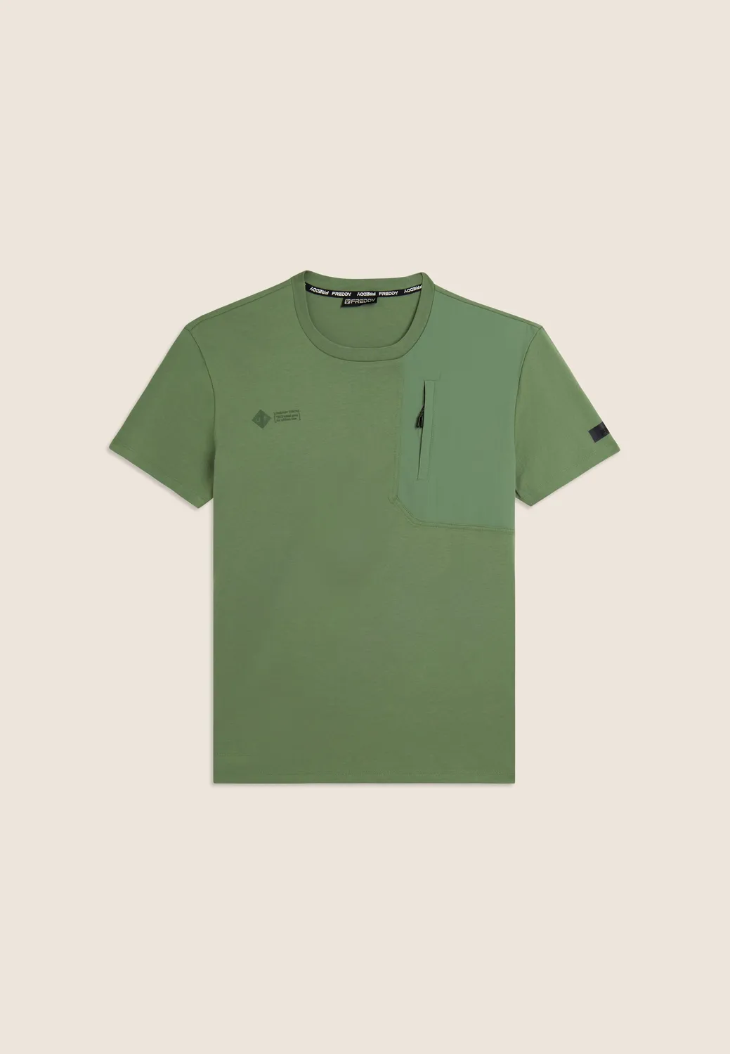 Freddy Comfort T-Shirt Baumwolle Hedge Green Regular-Fit