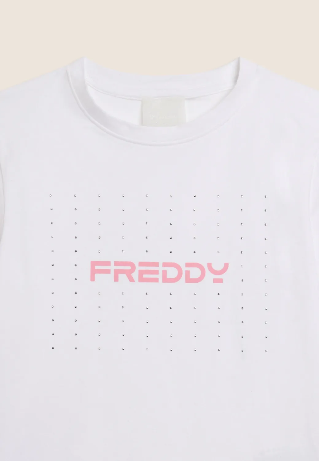 Freddy Logo Strass T-Shirt Mädchen Schwarz Jersey