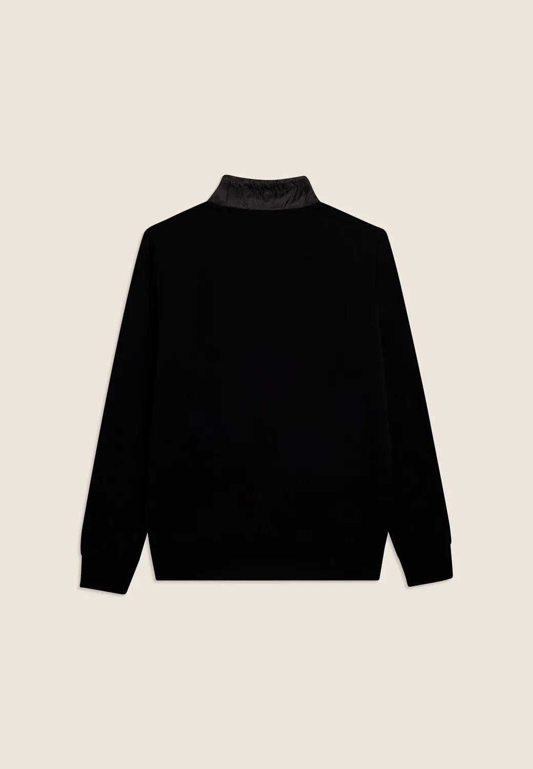Freddy Herren Sweatshirt Stehkragen Schwarz Baumwollmix