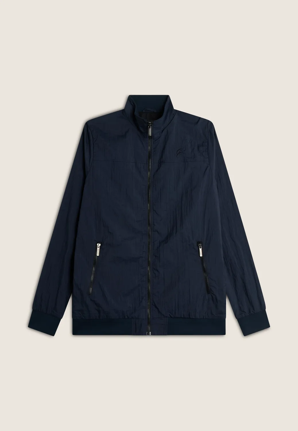 Freddy Herren Leichtjacke Polyester Blau Stehkragen Zip