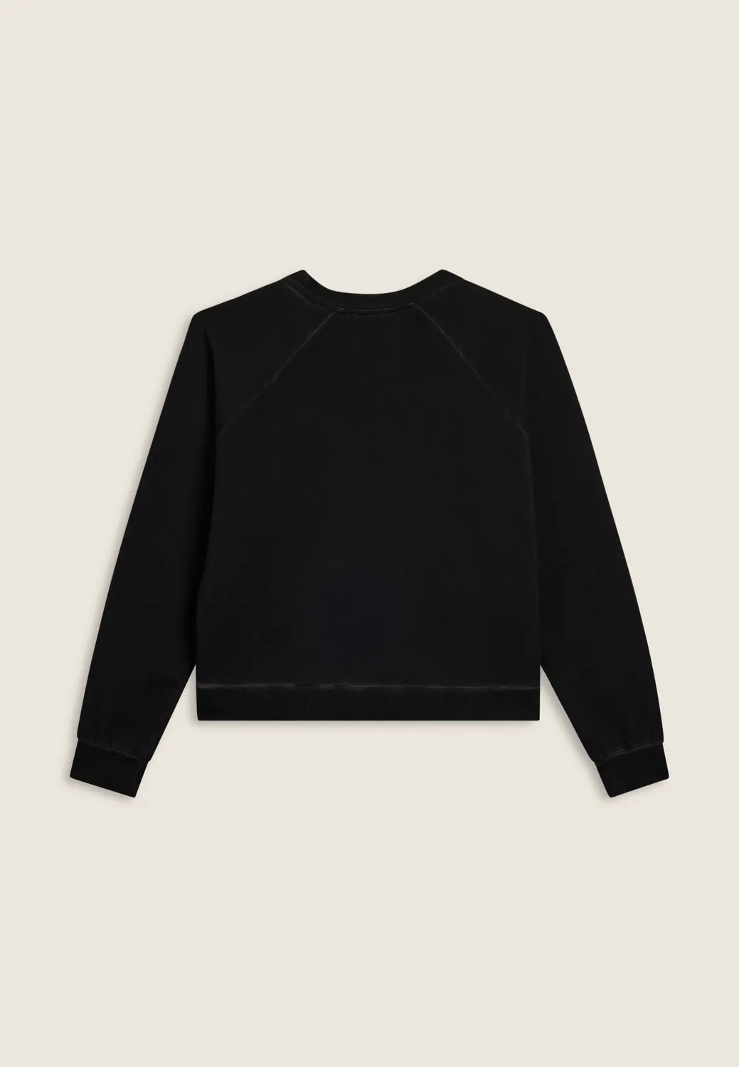 Freddy Cropped Sweatshirt Black Cold Dyed kurz