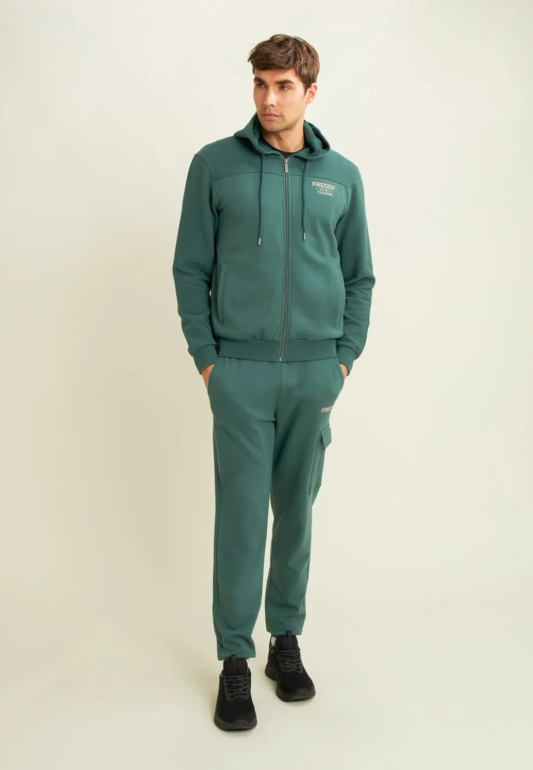 Freddy Camouflage Hoodie Herren Full-Zip Blau