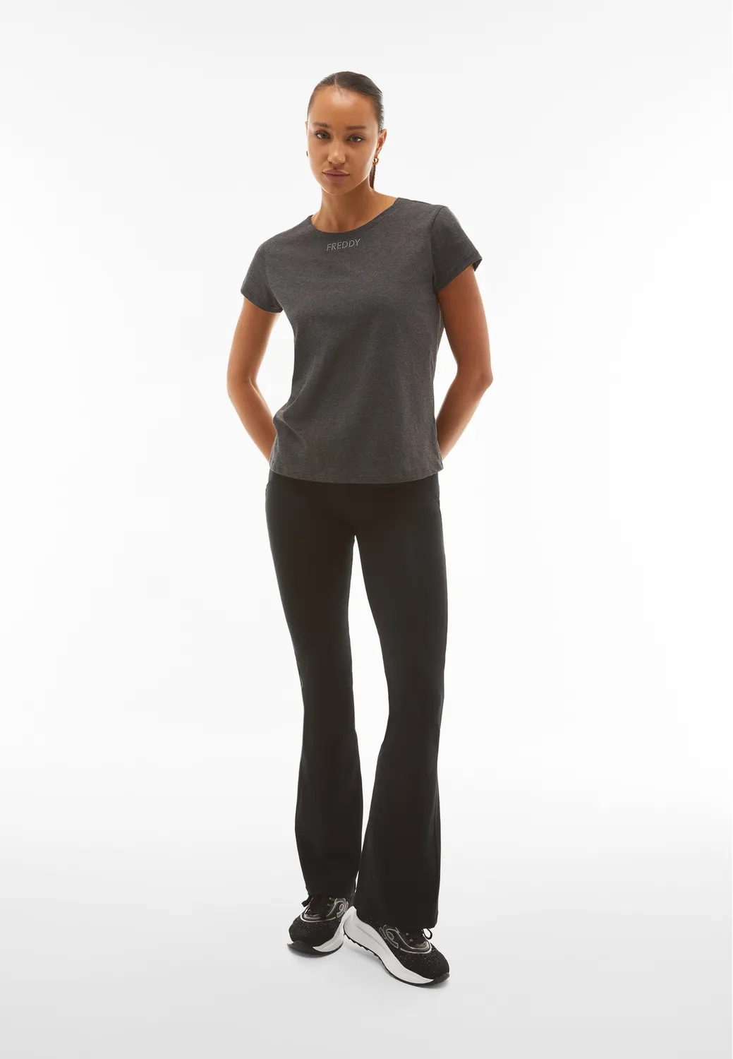 Freddy WR.UP Vita Regular Flare Leggings Schwarz Baumwolle Push-Up