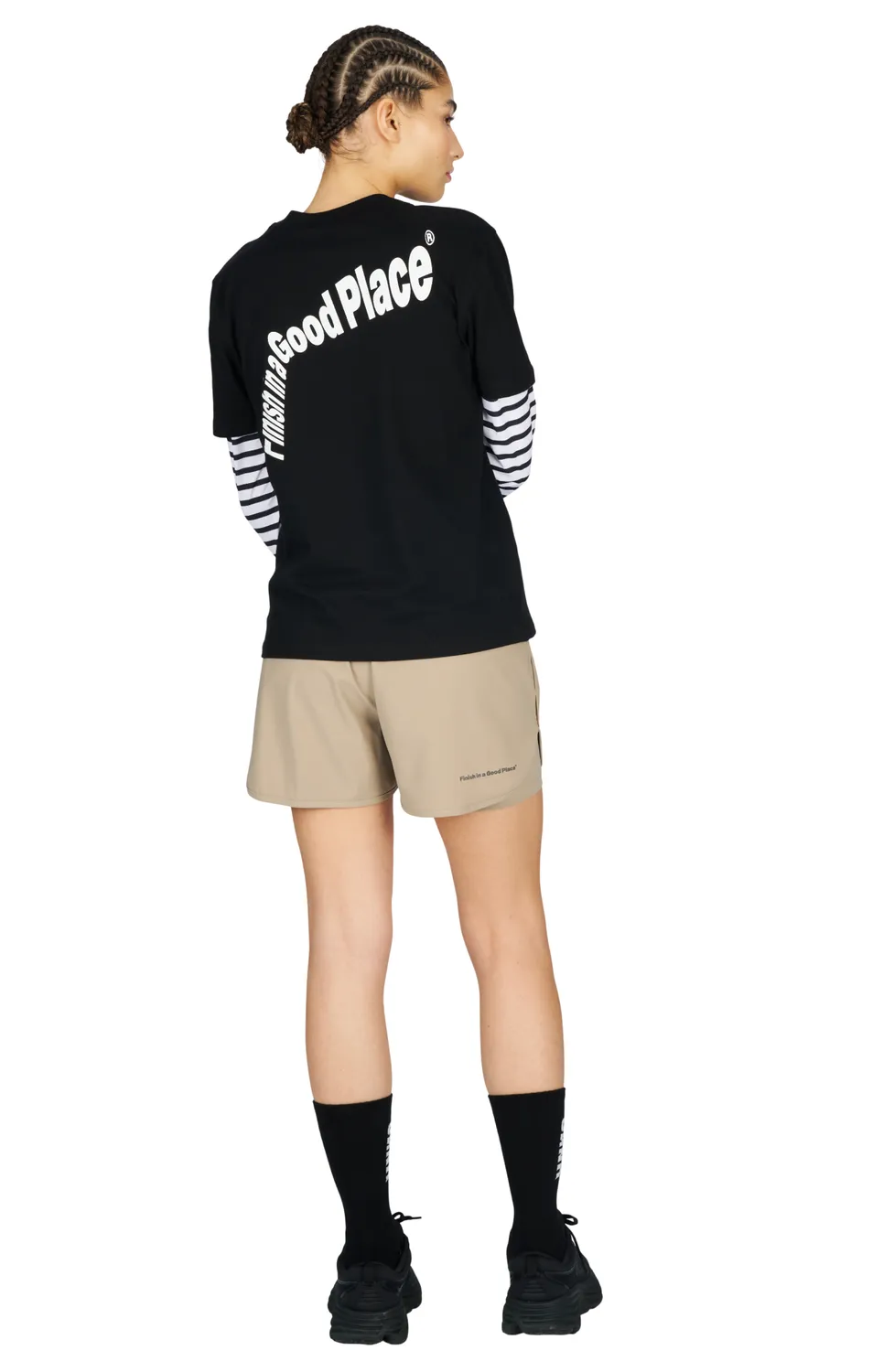 UNNA Skewed Tee W T-Shirt Damen Schwarz Bio-Baumwolle