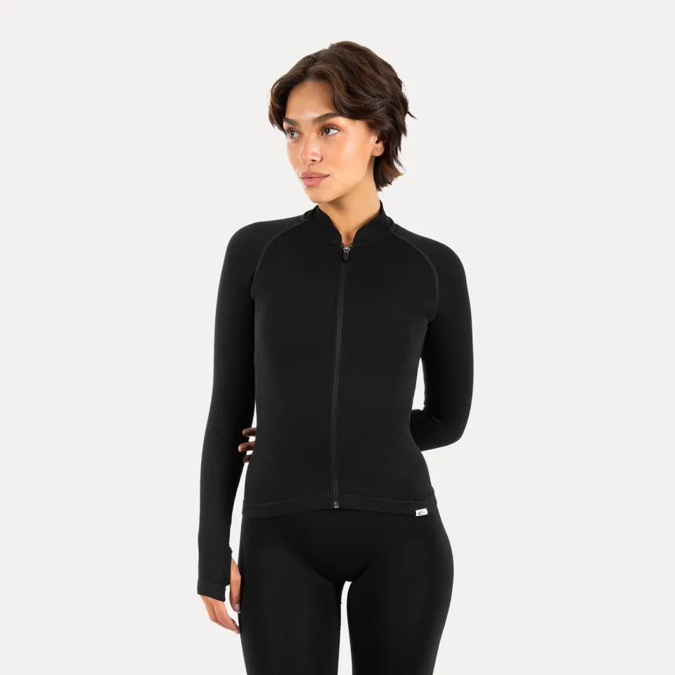 Smilodox Revia Trainingsjacke Schwarz Slim Fit