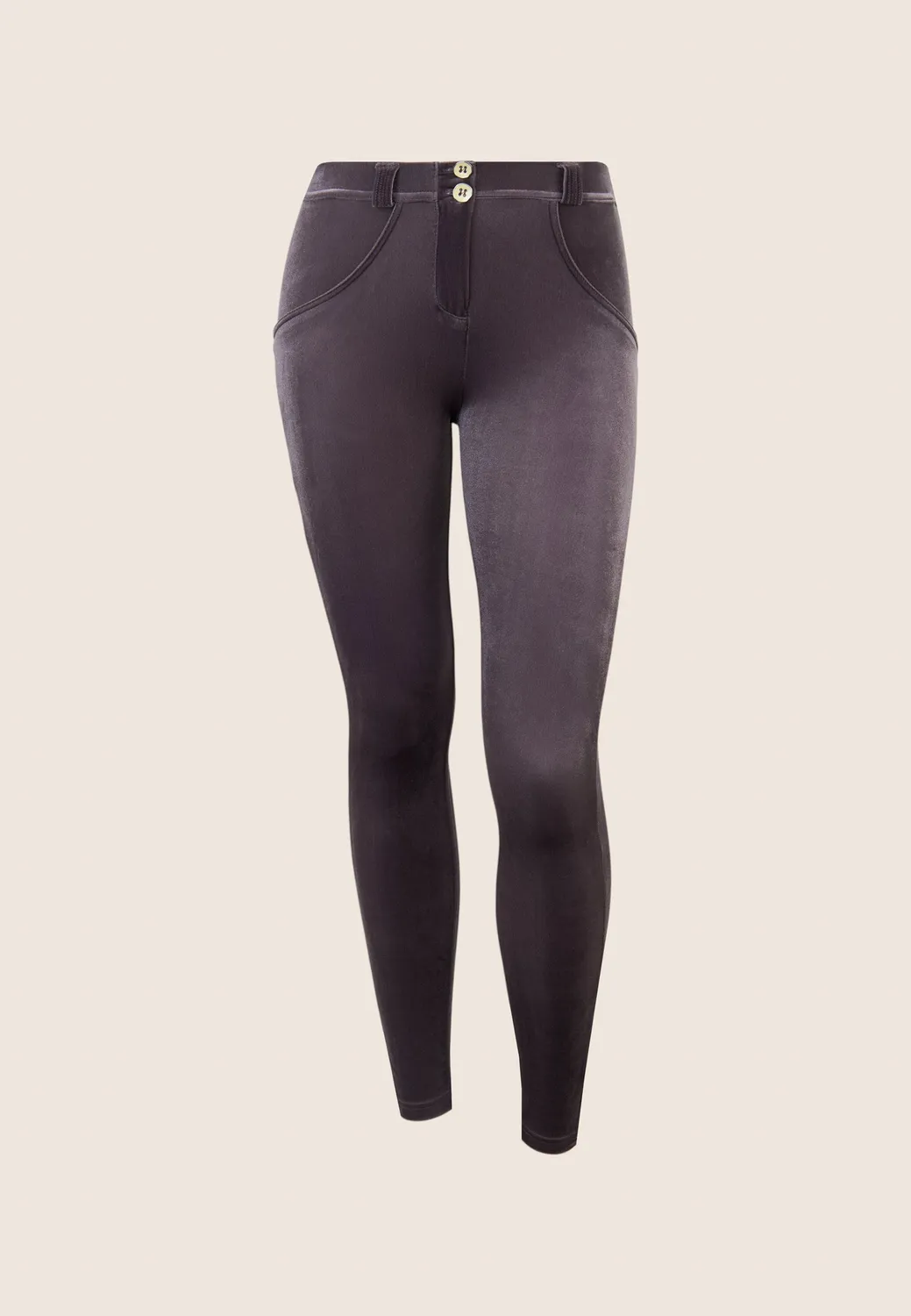 Freddy WR.UP Push-Up Hose Damen Samt-Optik Nero