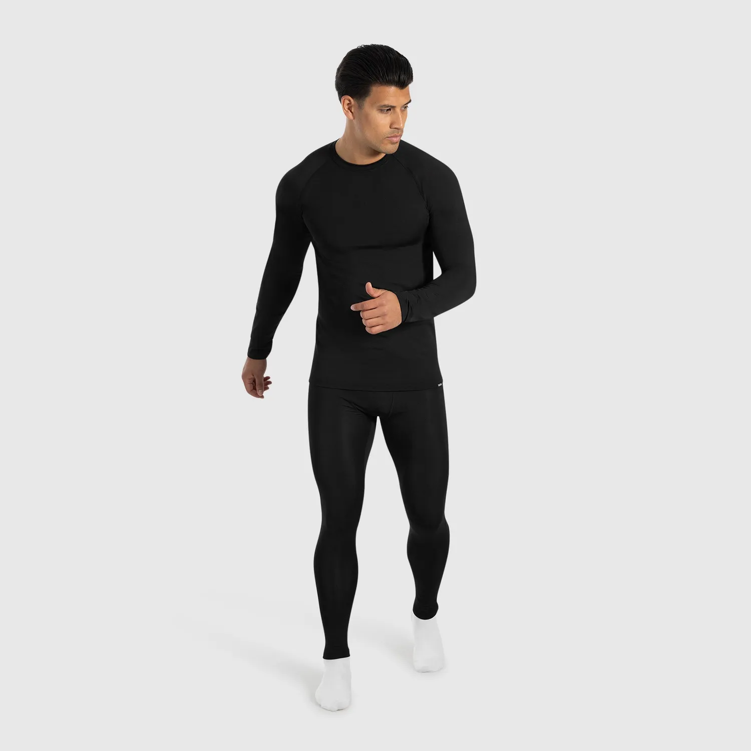 Smilodox Zeyn Longsleeve Schwarz Herren Langarm